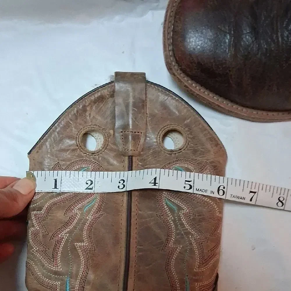 Old West Brown Leather Cowboy Boots